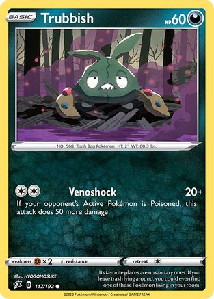 Trubbish (117/192) [SWSH02 Rebel Clash] Reverse Holofoil - Common