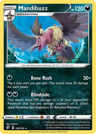 Mandibuzz (120/192) [SWSH02 Rebel Clash] - Rare
