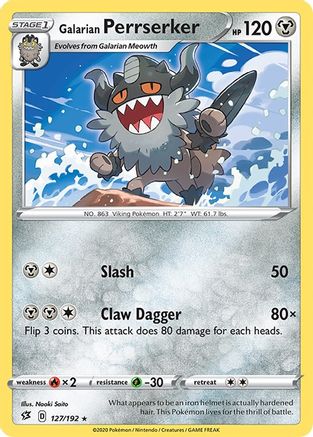 Galarian Perrserker (127/192) [SWSH02 Rebel Clash] Reverse Holofoil - Rare