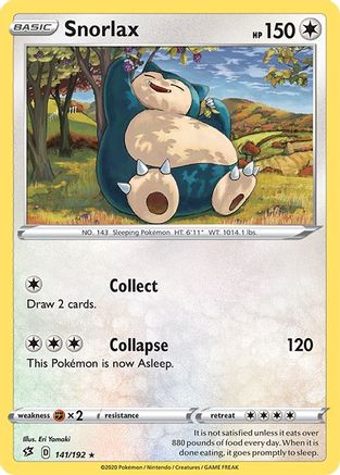 Snorlax (141/192) [SWSH02 Rebel Clash] Reverse Holofoil - Rare