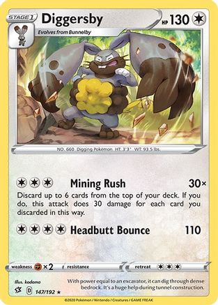 Diggersby (147/192) [SWSH02 Rebel Clash] - Rare