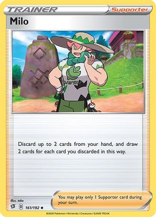 Milo (161/192) [SWSH02 Rebel Clash] Reverse Holofoil - Uncommon