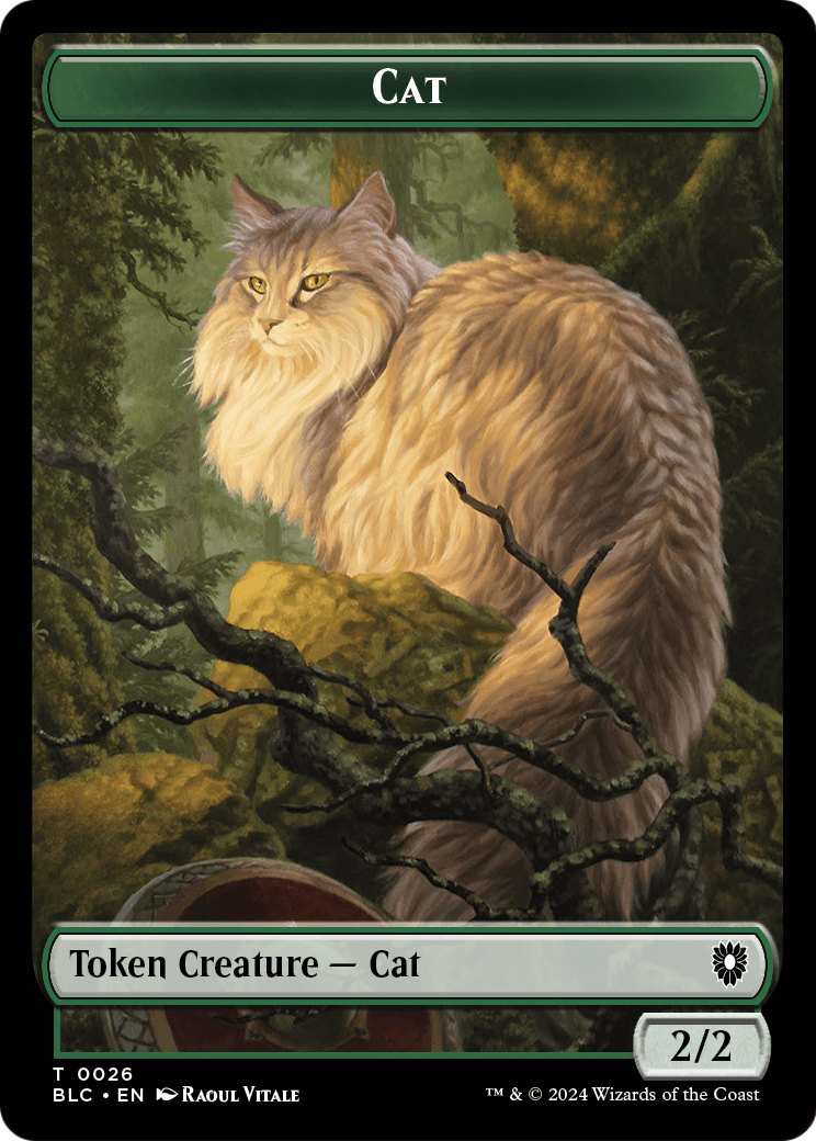 Cat (TBLC-026) [Bloomburrow Commander Tokens]