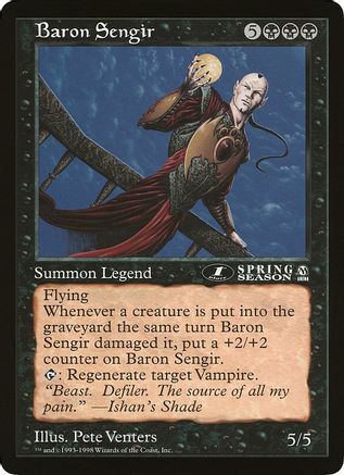 Baron Sengir (1st place) (Arena League) [Oversize Cards] Foil