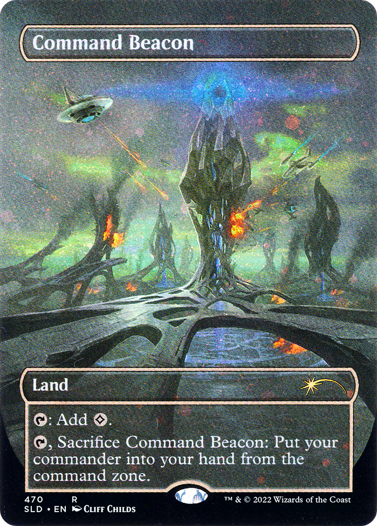Command Beacon (Borderless) (Galaxy Foil) (SLD-470) [Secret Lair Drop] Foil