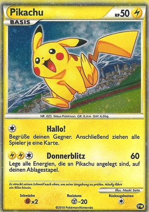 Pikachu (German) (0PW) [Pikachu World Collection Promos] Holofoil - Promo