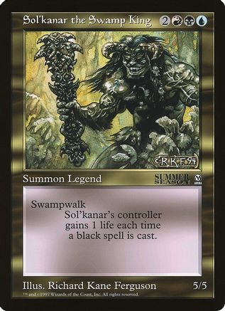 Sol'kanar the Swamp King (Arena League) [Oversize Cards] Foil