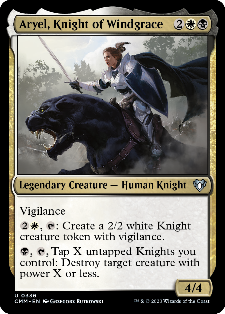 Aryel, Knight of Windgrace (CMM-336) [Commander Masters] Foil