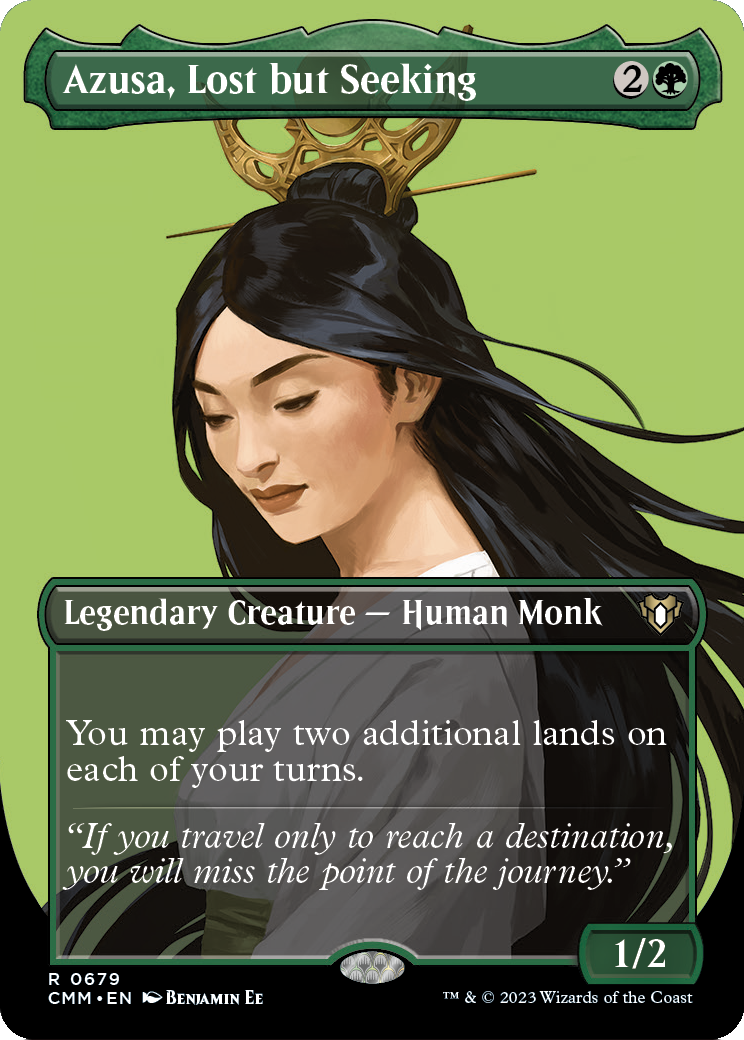 Azusa, Lost but Seeking (Borderless) (CMM-679) [Commander Masters]