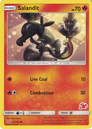 Salandit (#13 Charizard Stamped) (25/156) [Battle Academy] - Promo