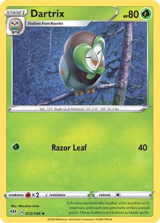 Dartrix (012/189) [SWSH03 Darkness Ablaze] - Uncommon