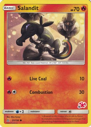 Salandit (#18 Charizard Stamped) (25/156) [Battle Academy] - Promo