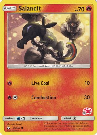 Salandit (#31 Charizard Stamped) (25/156) [Battle Academy] - Promo