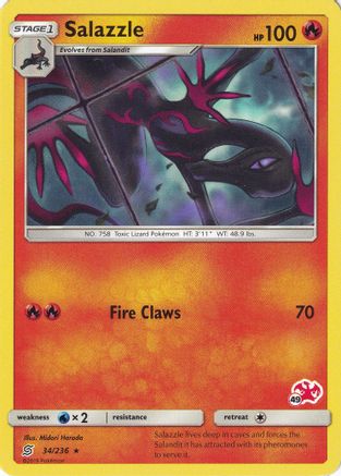 Salazzle (#49 Charizard Stamped) (34/236) [Battle Academy] - Promo
