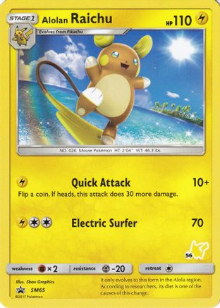 Alolan Raichu (#56 Pikachu Stamped) (SM65) [Battle Academy] - Promo