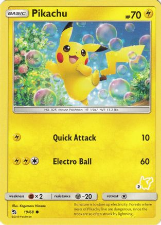 Pikachu (#2 Pikachu Stamped) (19/068) [Battle Academy] - Promo
