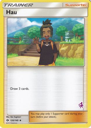 Hau (Mewtwo Stamped) (120/149) [Battle Academy] - Promo