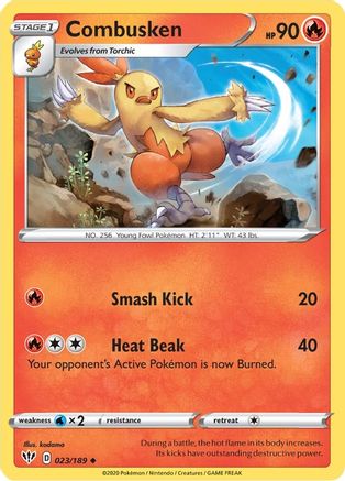 Combusken (023/189) [SWSH03 Darkness Ablaze] Reverse Holofoil - Uncommon