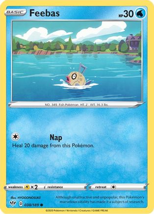 Feebas (038/189) [SWSH03 Darkness Ablaze] Reverse Holofoil - Common