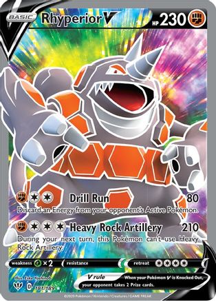 Rhyperior V (Full Art) (181/189) [SWSH03 Darkness Ablaze] Holofoil - Ultra Rare