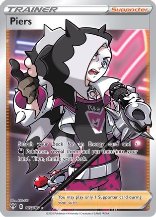 Piers (Full Art) (187/189) [SWSH03 Darkness Ablaze] Holofoil - Ultra Rare
