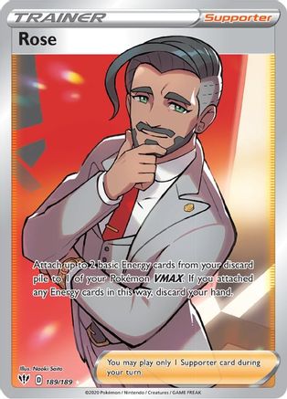 Rose (Full Art) (189/189) [SWSH03 Darkness Ablaze] Holofoil - Ultra Rare