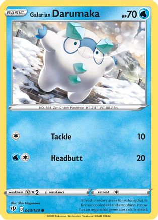 Galarian Darumaka (043/189) [SWSH03 Darkness Ablaze] - Common