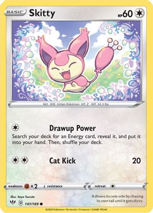 Skitty (141/189) [SWSH03 Darkness Ablaze] Reverse Holofoil - Common