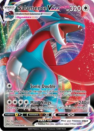 Salamence VMAX (144/189) [SWSH03 Darkness Ablaze] Holofoil - Ultra Rare