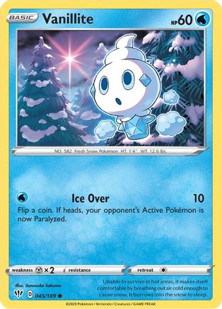 Vanillite (045/189) [SWSH03 Darkness Ablaze] - Common