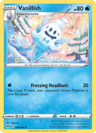 Vanillish (046/189) [SWSH03 Darkness Ablaze] Reverse Holofoil - Uncommon