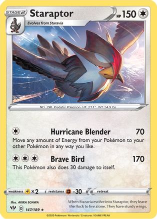 Staraptor (147/189) [SWSH03 Darkness Ablaze] - Rare