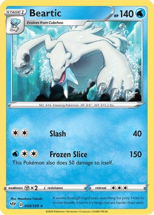 Beartic (049/189) [SWSH03 Darkness Ablaze] - Rare