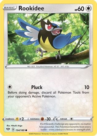 Rookidee (154/189) [SWSH03 Darkness Ablaze] Reverse Holofoil - Common