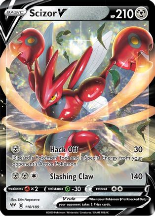 Scizor V (118/189) [SWSH03 Darkness Ablaze] Holofoil - Ultra Rare