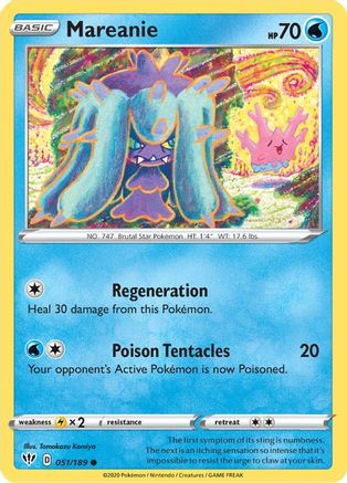 Mareanie (051/189) [SWSH03 Darkness Ablaze] Reverse Holofoil - Common