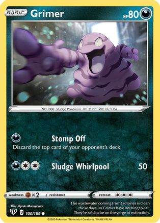 Grimer (100/189) [SWSH03 Darkness Ablaze] - Common