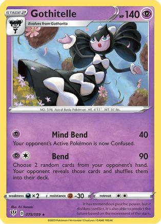 Gothitelle (075/189) [SWSH03 Darkness Ablaze] Reverse Holofoil - Rare
