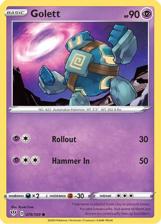 Golett (076/189) [SWSH03 Darkness Ablaze] Reverse Holofoil - Common