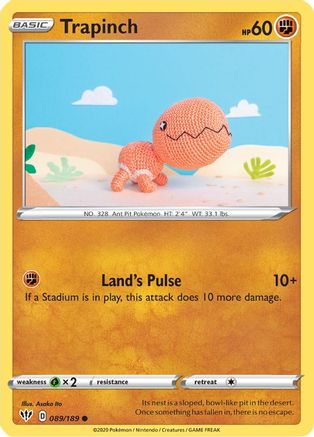 Trapinch (089/189) [SWSH03 Darkness Ablaze] Reverse Holofoil - Common