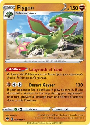 Flygon (091/189) [SWSH03 Darkness Ablaze] - Rare