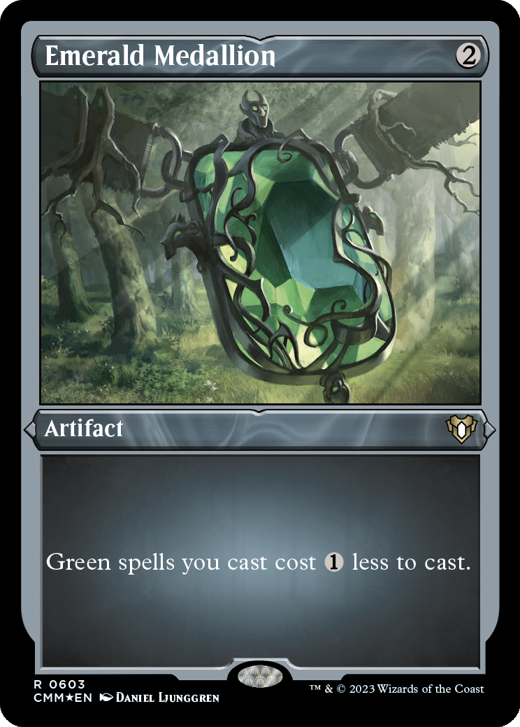 Emerald Medallion (Foil Etched) (CMM-603) [Commander Masters] Foil