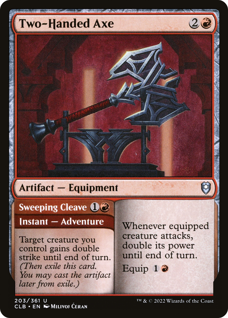 Two-Handed Axe (CLB-203) [Commander Legends: Battle for Baldur's Gate] Foil