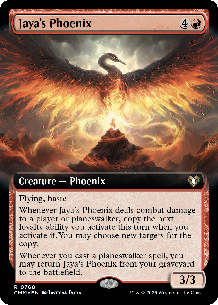 Jaya's Phoenix (Extended Art) (CMM-768) [Commander Masters] Foil
