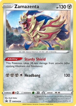Zamazenta - SWSH034 (SWSH034/307) [SWSH Sword & Shield Promo Cards] Holofoil - Promo