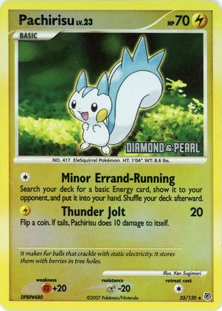 Pachirisu [Diamond & Pearl] (35/130) [Burger King Promos] Reverse Holofoil - Promo