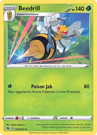 Beedrill (004/73) [Champions Path] Reverse Holofoil - Uncommon