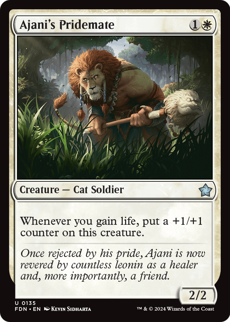 Ajani's Pridemate (FDN-135) [Foundations] Foil