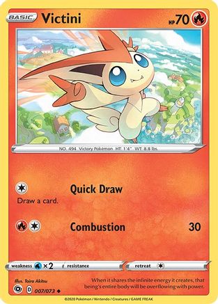 Victini (007/73) [Champions Path] Reverse Holofoil - Uncommon
