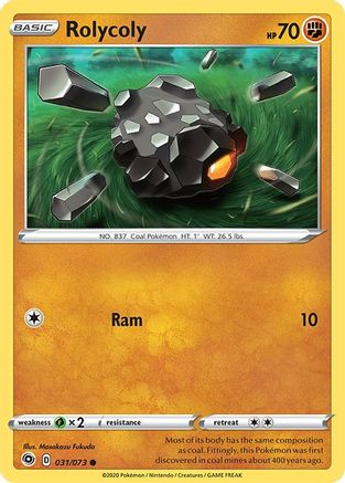 Rolycoly (031/73) [Champions Path] Reverse Holofoil - Common